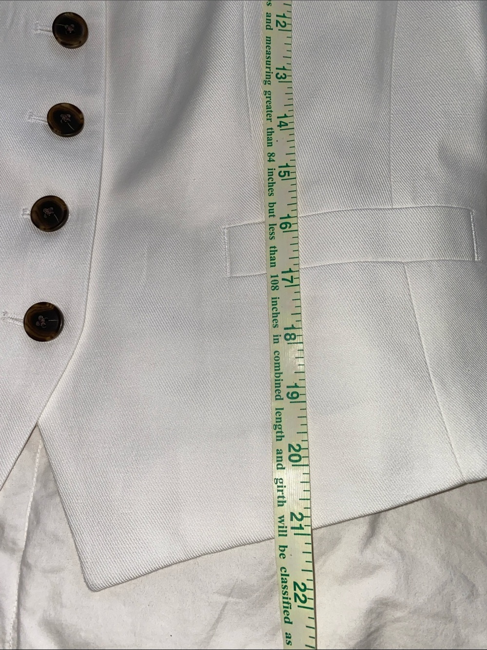 Talbots White Button-Front Vest - Picture 7 of 9